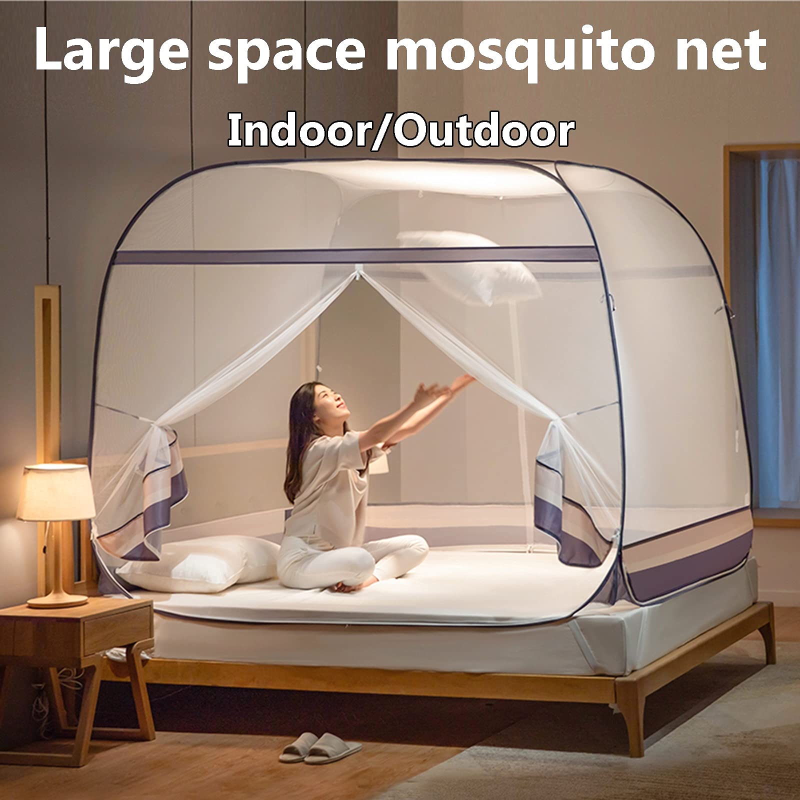 Zanzariera a Scomparsa per Esterni, Installazione di zanzariera a Scomparsa, Tenda da Campeggio Portatile con zanzariera (Dimensioni: 1,5x2x1,6 m)