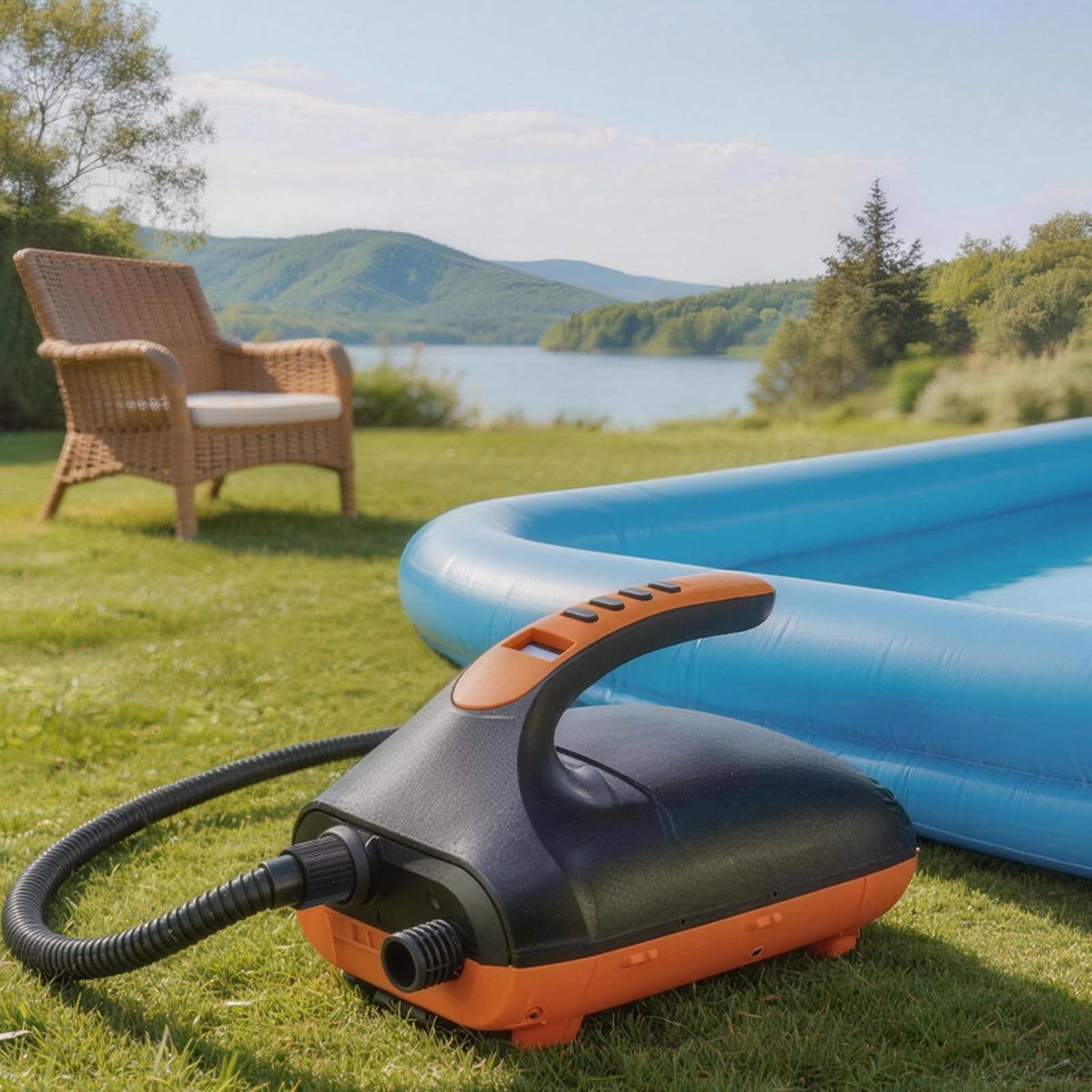 Zestaw adapterów do pompy SUP, nadmuchiwany wąż powietrzny do pompy SUP z 7 końcówkami do zaworów powietrza, elektryczna pompa powietrza SUP akcesoria do łodzi gumowej, nadmuchiwane łóżko, deska Stand