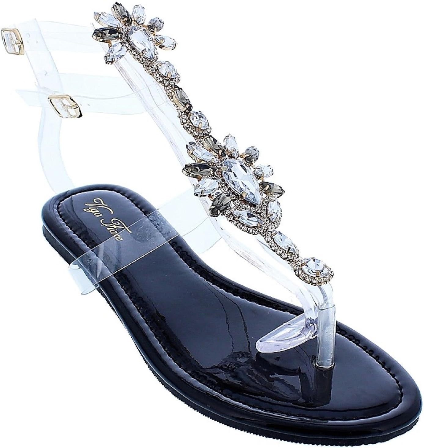 clear rhinestone flats