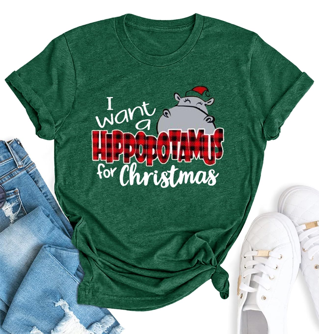 YZMI Christmas Shirts for Women Santa Holiday Short Sleeve Tops Xmas Graphic Print T Shirt - Review, Price and Buying Guide