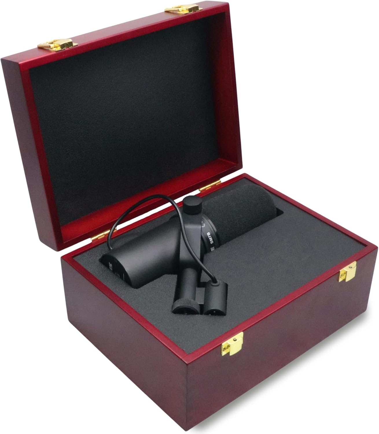 Melon Audio Microphone Case For Shure SM7B | Wooden Microphone Box Protective Case For Shure | Prevent Scratches, Dents, Dust & Moisture