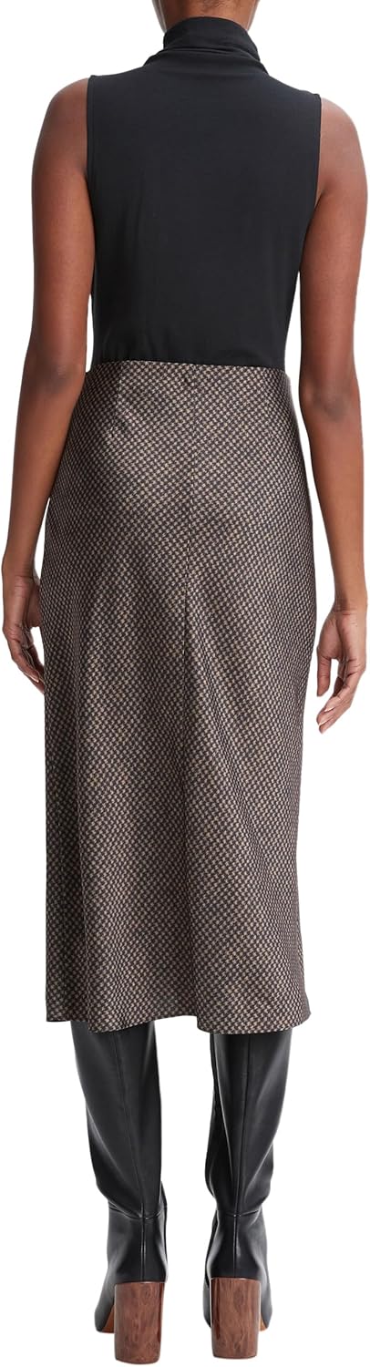 Vince Women's Houndstooth Bias Slip Skirt