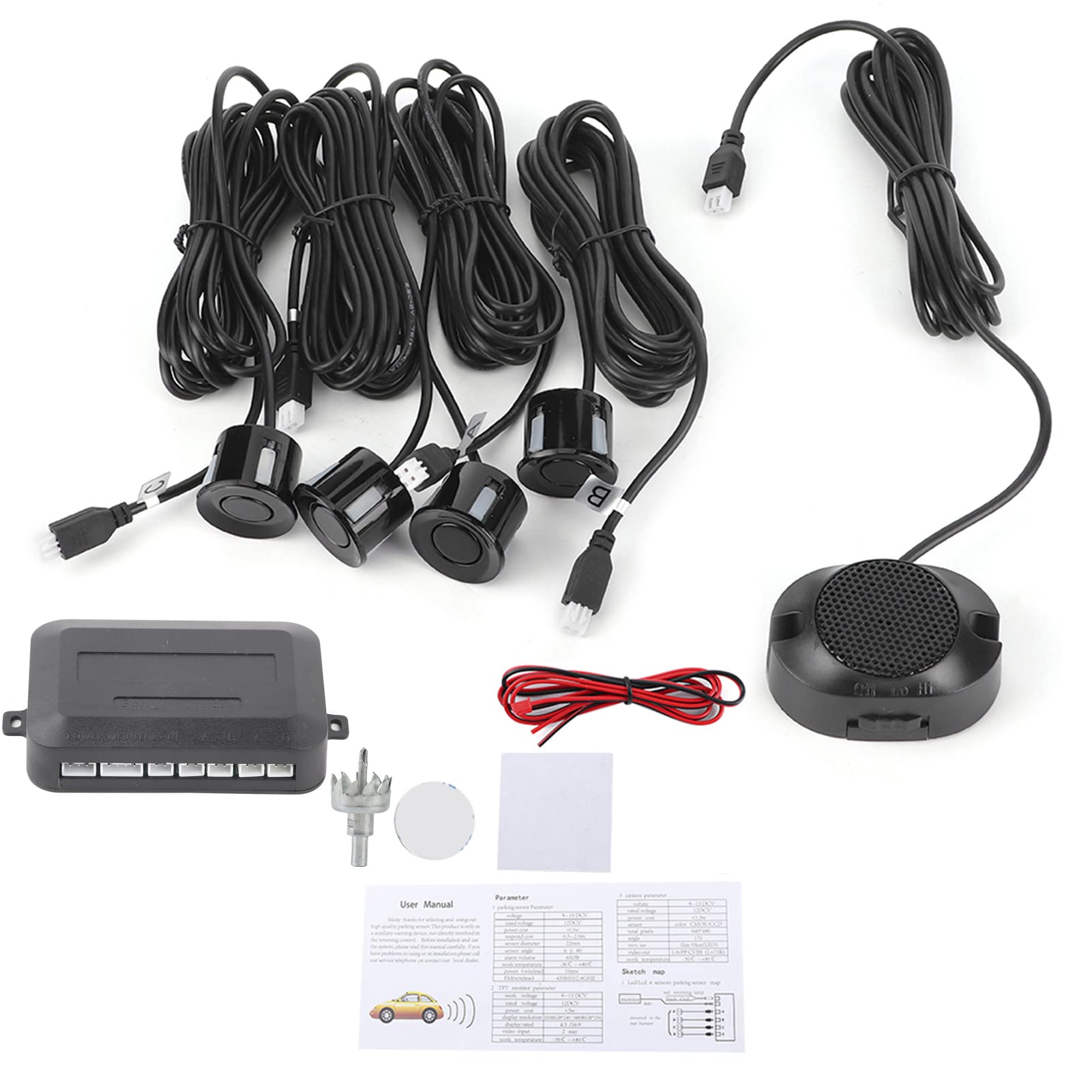 del Sensore di Parcheggio di Retromarcia per Auto, Kit di Aiuto per L'assistenza Alla Retromarcia del di Backup del Sensore di Parcheggio Dell'auto con Allarme
