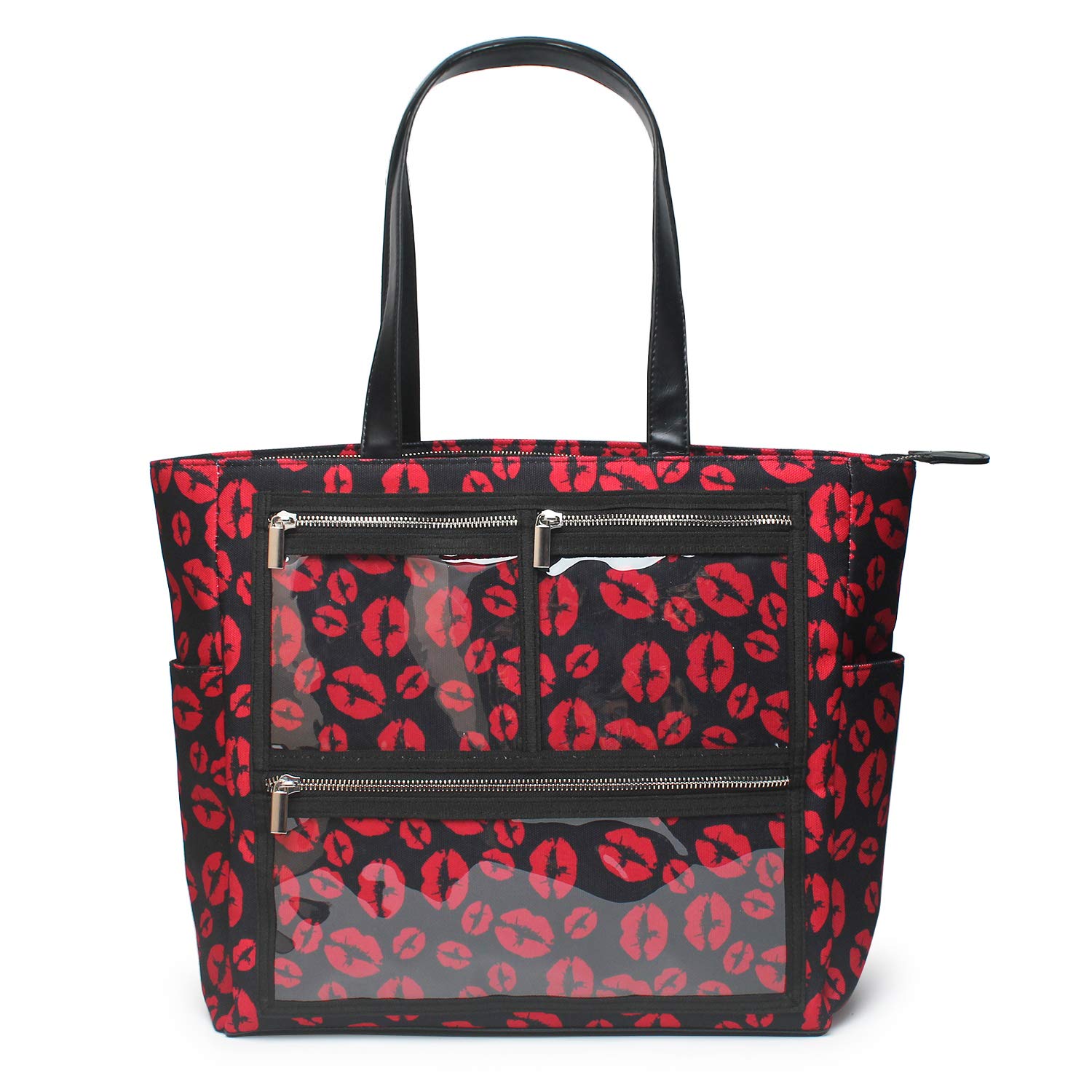 Essential Oils Tote Oversized Red lips sense Weekend Daily Canvas WOW Bag Display Windows (PVC pockets)