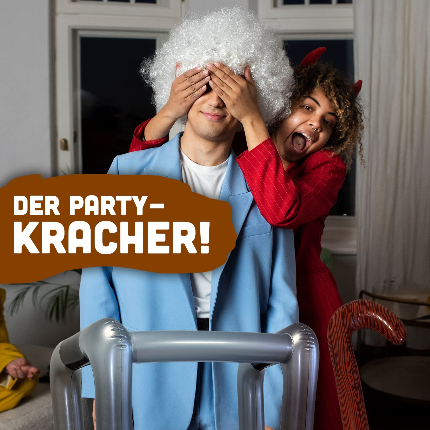 Aufblasbarer Spazierstock – 90 Cm Partyspaß & Geburtstagsgag Für Oldies