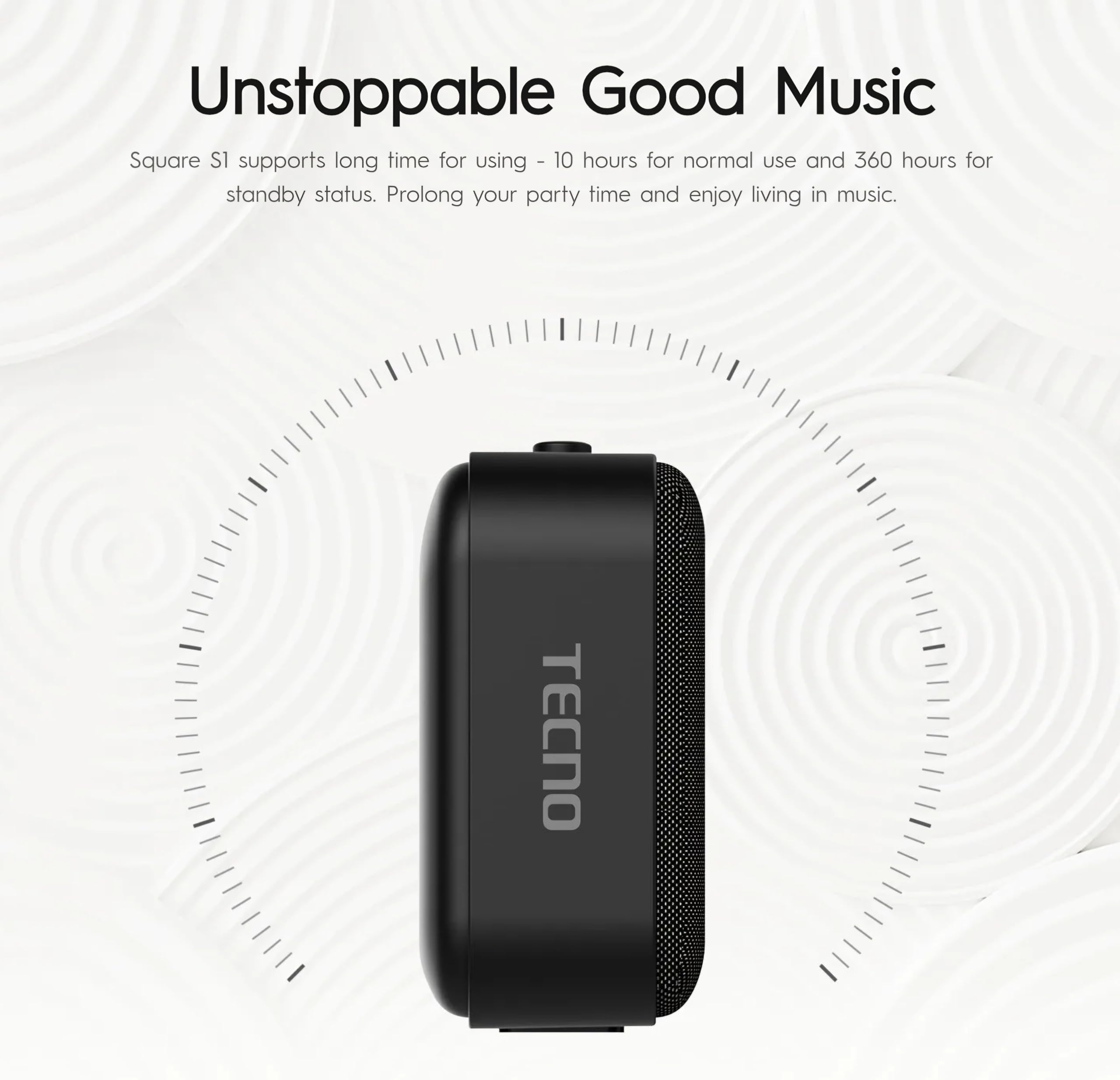 Tecno Bluetooth Speaker Square S1 Bluetooth Kablosuz Dahili Mikrofon Mono Hoparlör