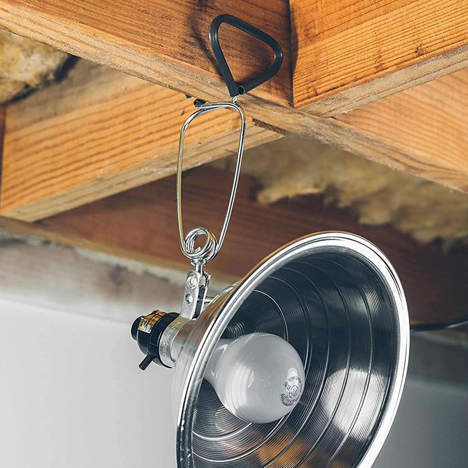 Lampada a Morsetto da 2 Pezzi con riflettore in Alluminio da 8,5 Pollici Presa E27 Fino a 150 Watt (Lampadina Non Inclusa) Cavo da 6 Piedi 18/2 SPT-2, Argento