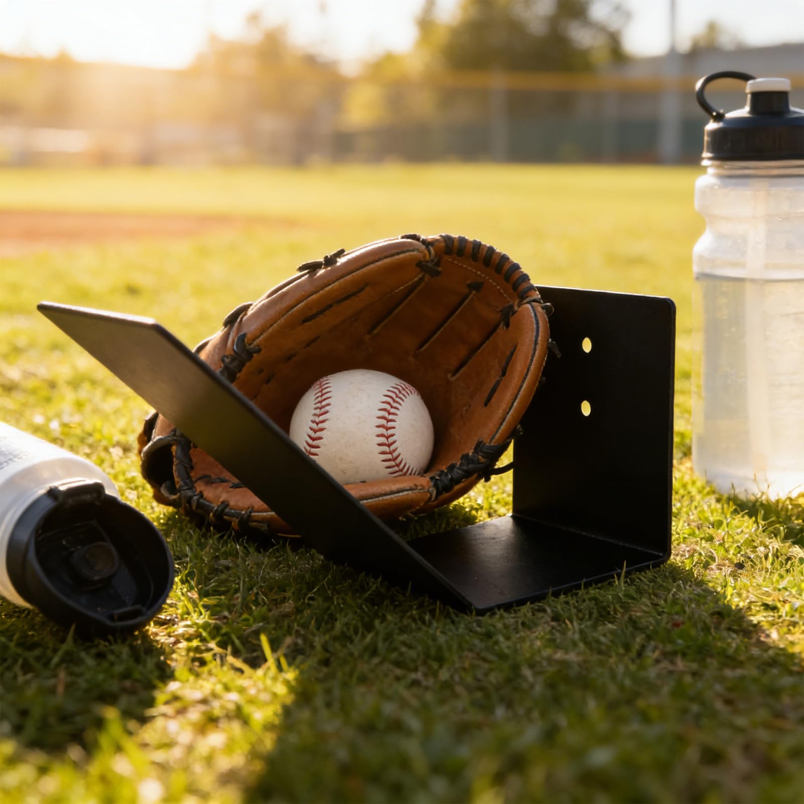 Baseball Handschuh Wandhalterung,2 Stück Stahl Unsichtbar Schwebend Platzsparender Organizer - Sport-Deko Softball-Handschuh-Display | Für Zuhause, Büro, Wohnung, Schlafzimmer Und Wohnzimmer