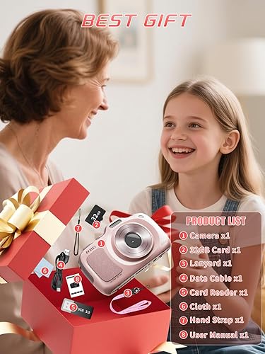 Miniatura 9 de Cámara digital True 4K de 64 MP con enfoque automático de zoom de 16X, cámara de vlogging para principiantes con tarjeta de 32 GB, modo belleza,