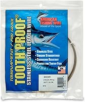 Vista 56 de AFW Alambre Líder Duro de Una Hebra de Acero Inoxidable a Prueba de Dientes - Brillante y Camuflaje para Tiburón, Barracuda, Caballa Real, Wahoo