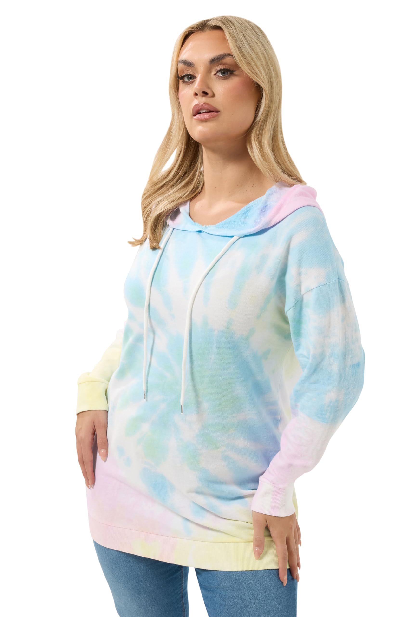 Yours Women's Multicolor Tie Dye Hoodie | : 26/28