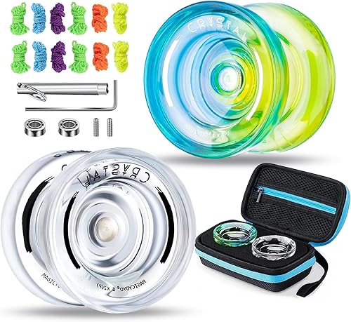 MAGICYOYO Yoyo sensible para niños K2 Crystal, Yoyo de plástico de doble propósito para principiantes, rodamiento de repuesto que no responde para