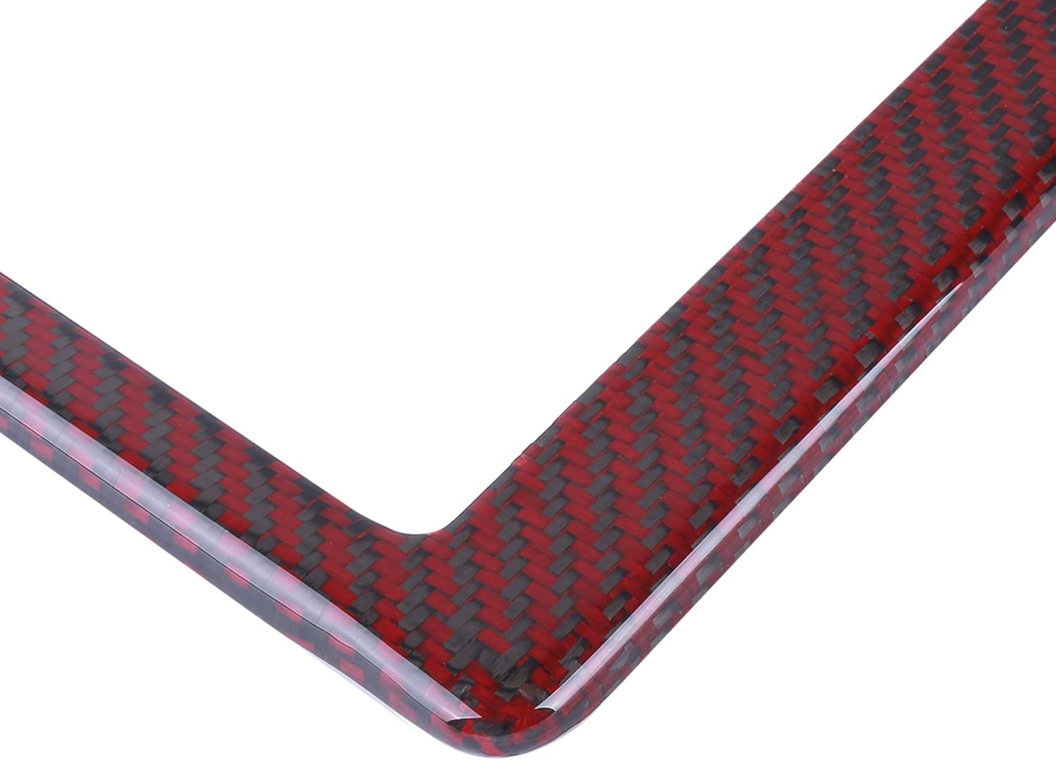 BLVD-LPF OBEY YOUR LUXURY Real 100% Red Carbon Fiber License Plate Frame Tag Cover FF - C with Matching Screw Caps - 1 Frame