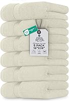 Vista 17 de DAN RIVER Paquete de 6 toallas de mano de alta calidad (16 x 28 pulgadas), 100% algodón, ultra suaves, ligeras, altamente absorbentes, para baño