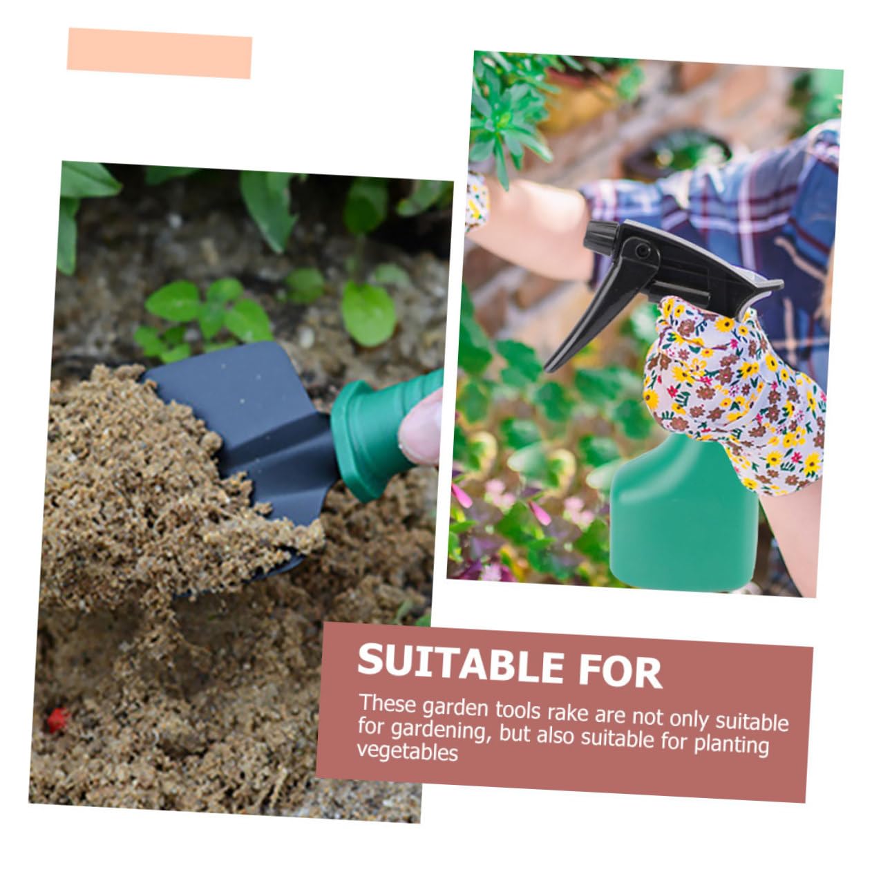 Toyvian 1set Da Giardinaggio Portatile Custodia Include Rastrello Cesoie e Spruzzatore Kit Pratico Per La Delle Piante e La Coltivazione All