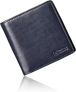 [￠Ｌｅ ｐｏｒｔｅｆｅｕｉｌｌｅ ｄｕ＼ｓａｍｏｕｒａｌ] 【超軽量 『僅か48g 厚さ1.5㎝』】メンズ ２つ折り ミニ 財布 ラム革 薄型 取り出しやすい BOX型 小銭入 カード 8枚収納可 プレゼント ギフト 箱入り Safari 掲載商品 (Navy ネイビー)