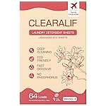 CLEARALIF Laundry Detergent Sheets, Magnolia, 64 Load, CLEARALIF Laundry Detergent Strips Eco Friendly & Hypoallergenic