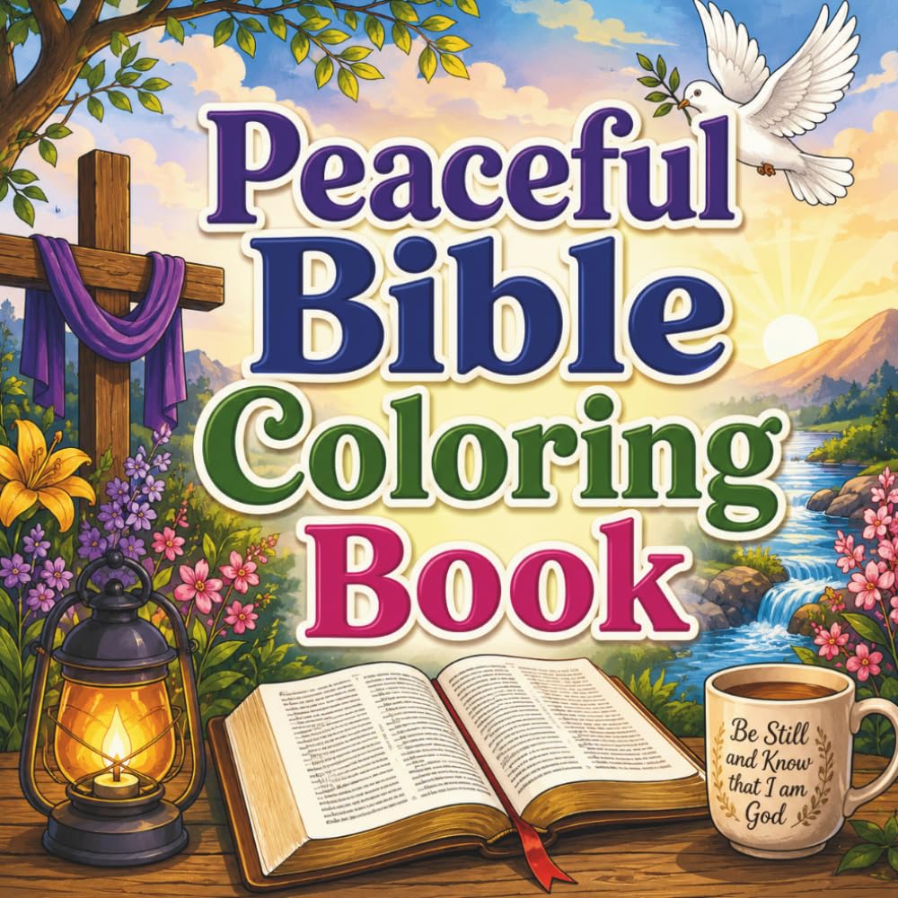 Peaceful Bible Coloring Book: Faith-Inspired Designs for Relaxation and Reflection