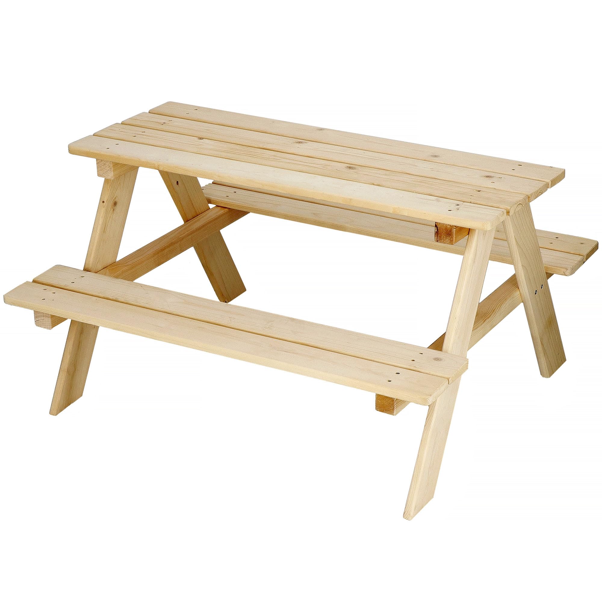 SPRINGOS Mesa de jardín 2 en 1 para niños, mesa de picnic 90 x 79 x 50 cm de madera maciza