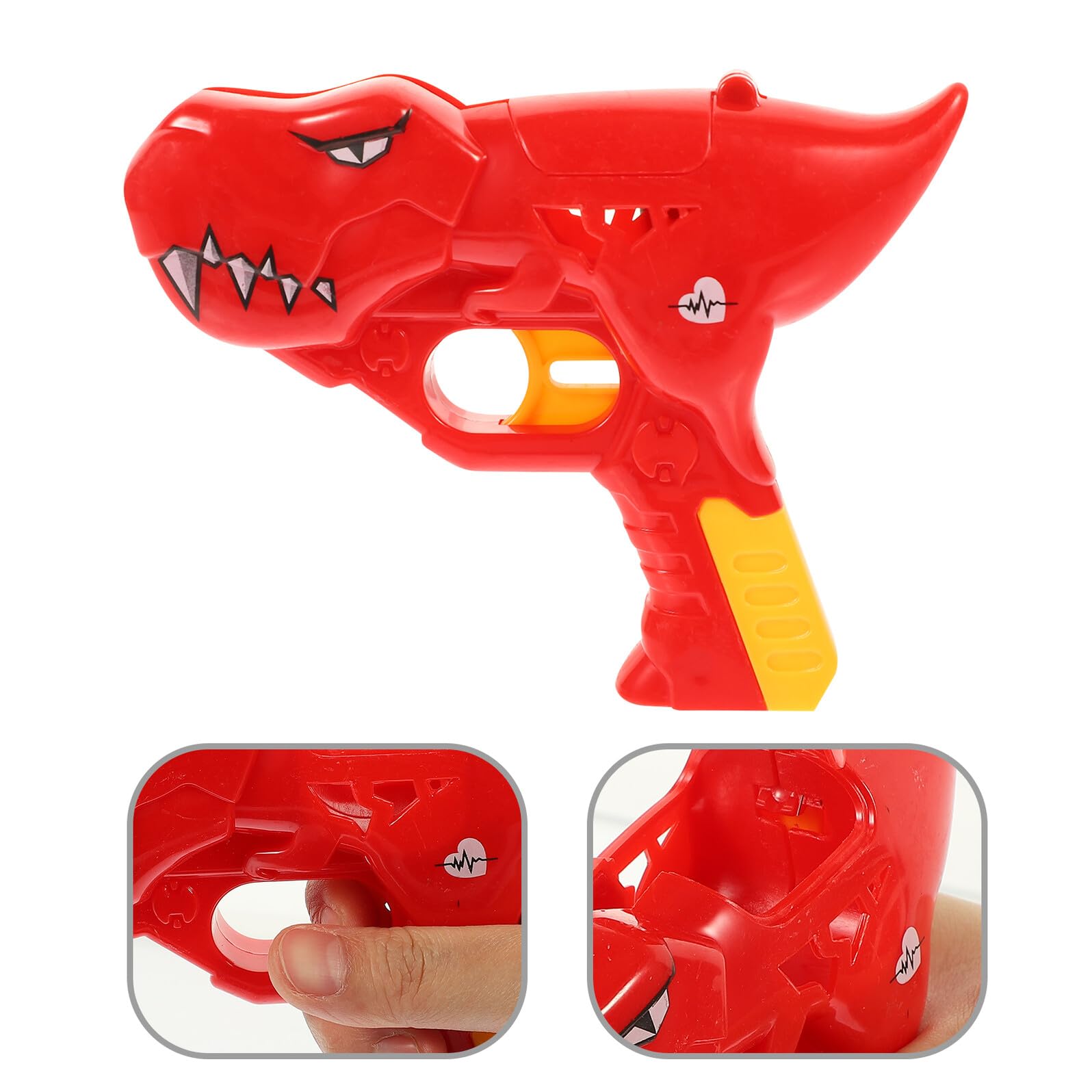 ERINGOGO Giocattolo Porta Lecca-Lecca Robot Dinosauro Rosso 2 Pezzi, Spara Lecca-Lecca Divertente per Feste, Regalo Compleanno Pratico e Sicuro in Plastica Dura