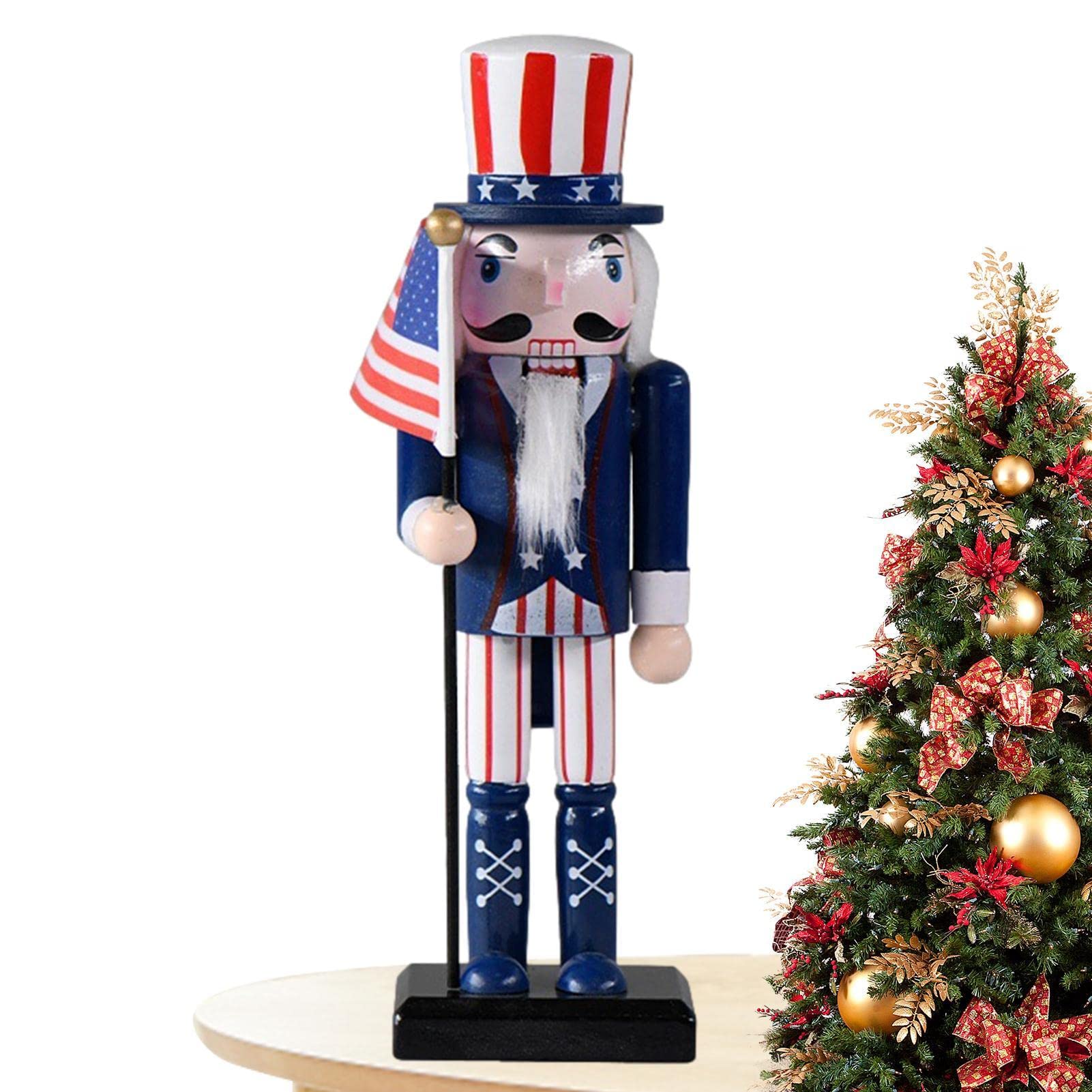 アメリカ製 木製 クリスマスオーナメント 兵隊 くるみ割り人形 Amazon.co.jp: くるみ割り人形,アメリカの旗手兵士くるみ割り人形