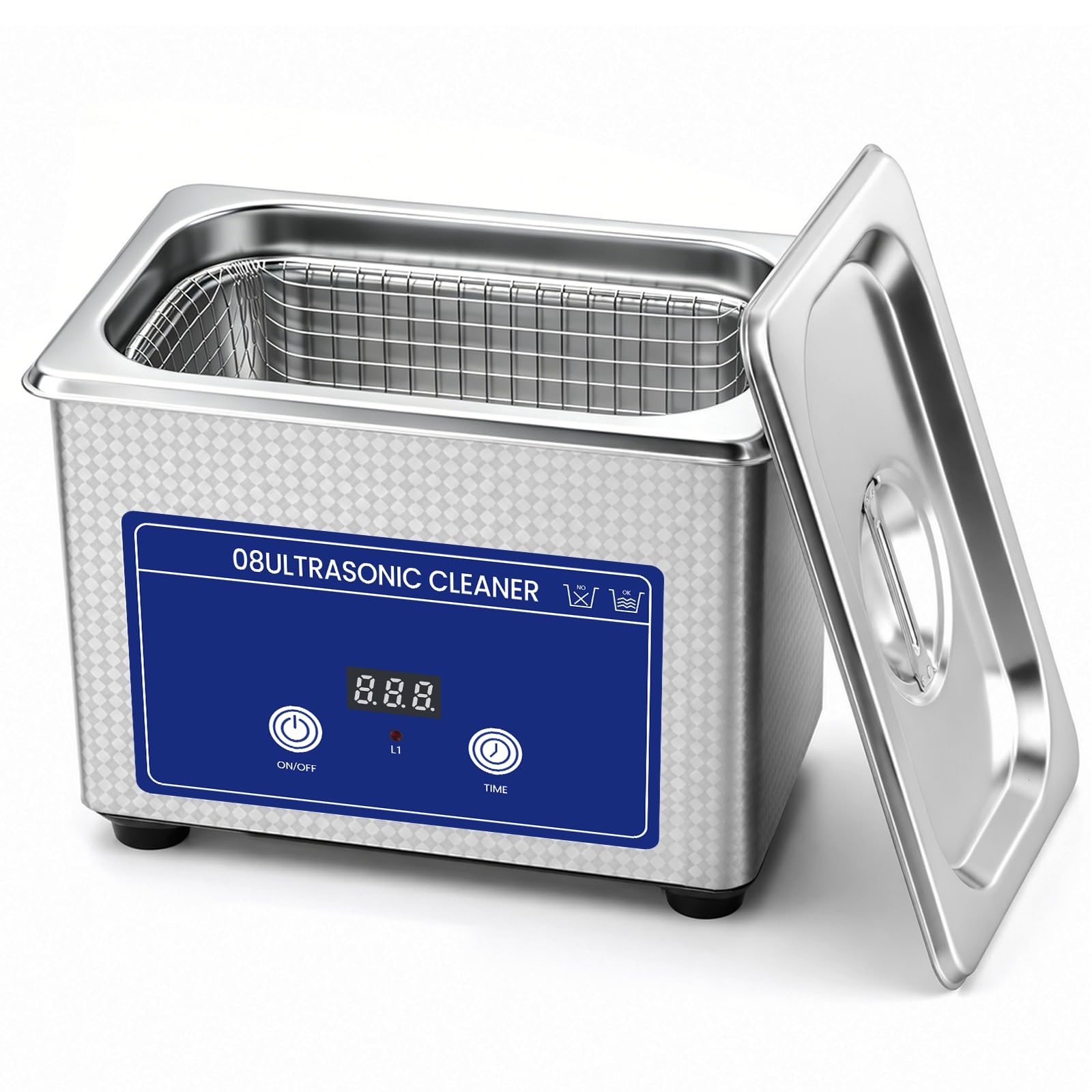 Ultraschallreinigungsgerät, Ultraschallreiniger, Ultraschallgerät, Ultrasonic Cleaner, für Zahnspangen,Brillen,Ringe,Uhren,Inklusive Reinigungstuch