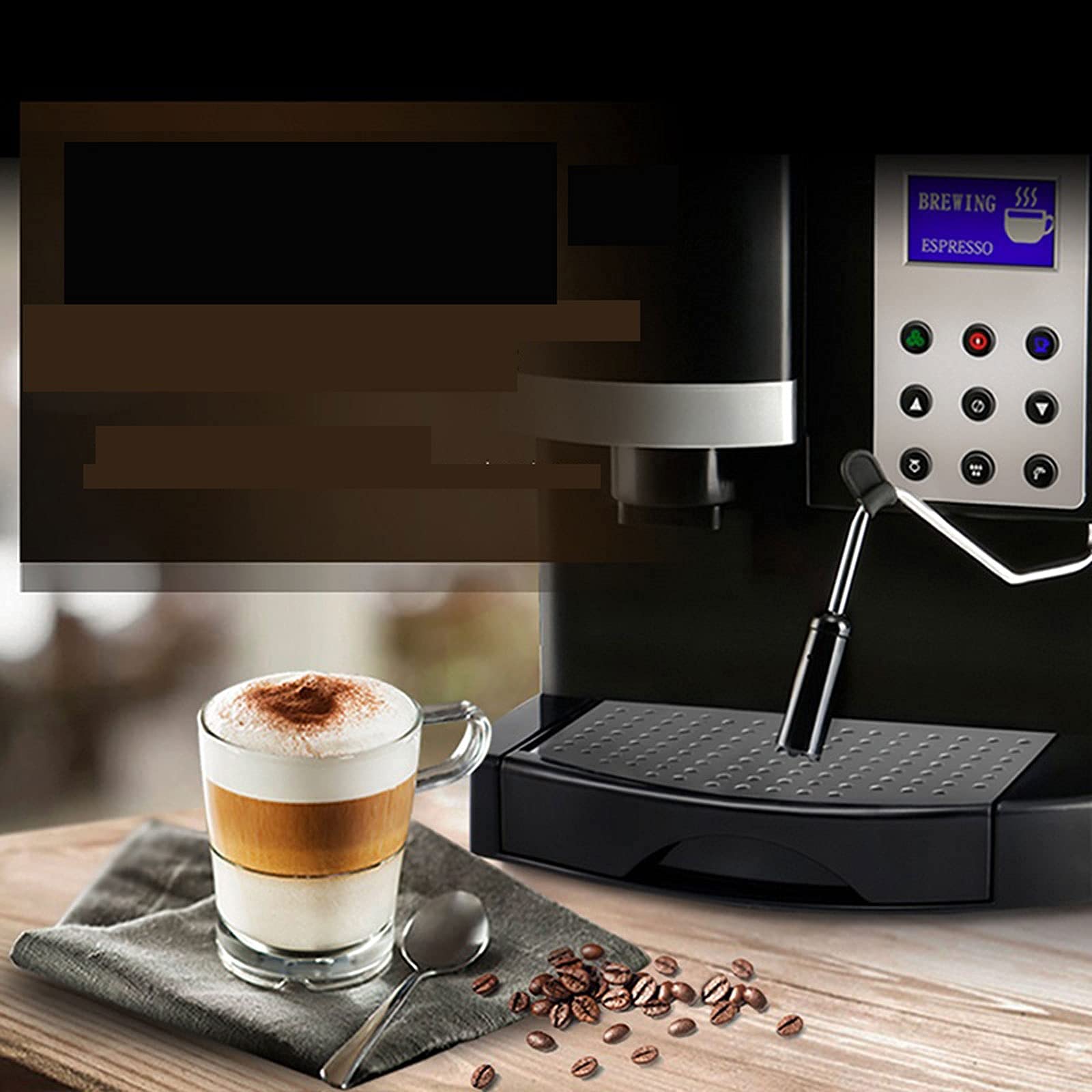Macchina per il caffè Macchina per il caffè Macinino Scaldalatte per preparare la macchina per caffè espresso Latte Cappuccino Americano (Colore : Pearl Red,