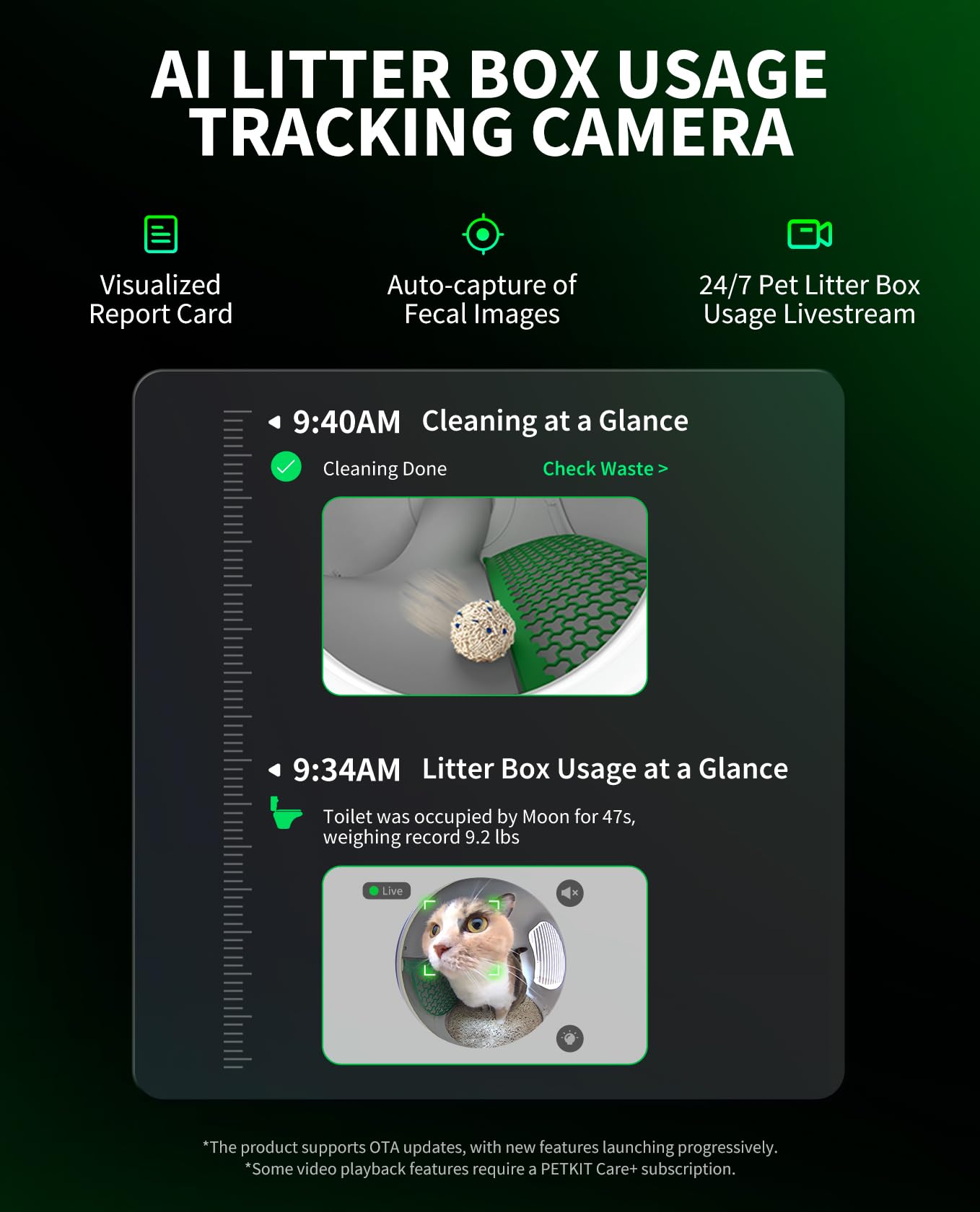 PETKIT 2025 PUROBOT MAX PRO AI-Camera Self Cleaning Cat Litter Box, 210° Wide Angle Lens, Automatic Cat Litter Box for Multiple Cats, 5G&2.4G WiFi/App Control/Odor-Free