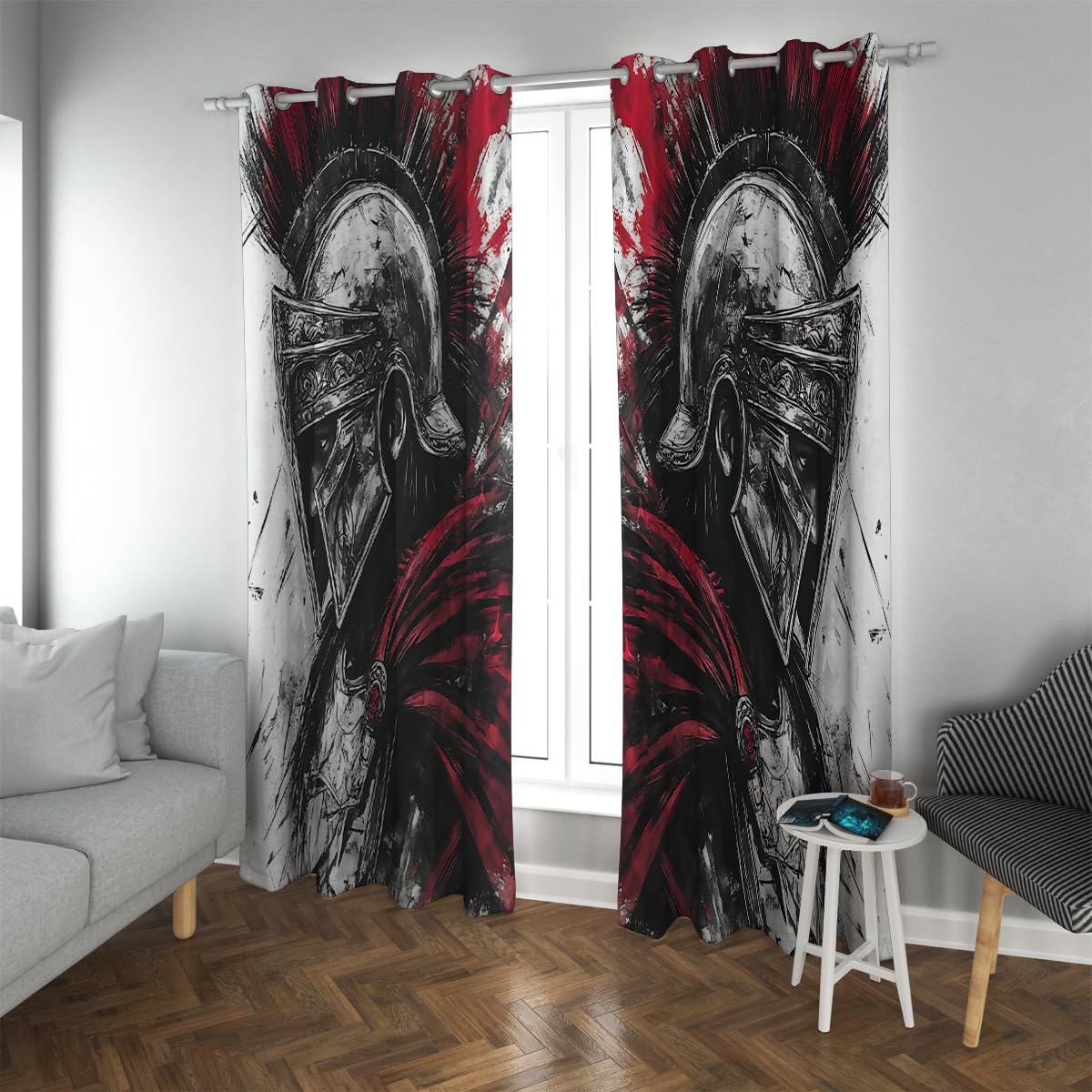 Rideaux occultants thermiques isolants guerrier romain salon bureau