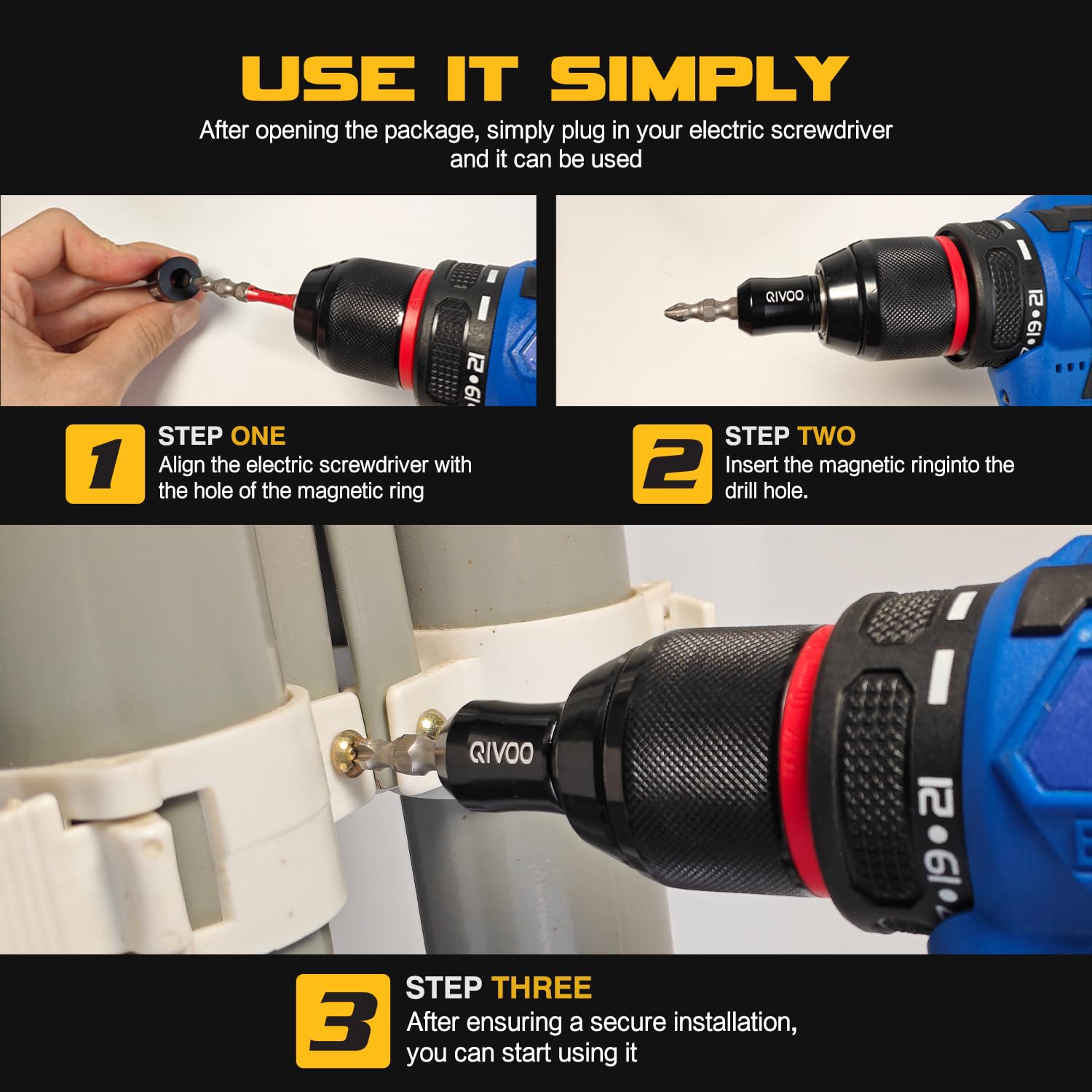 Magnetic Bit Holder - Strongest Grip for Impact Drivers -5 Magnetic Bit Holder - Strongest Grip for Impact Drivers -5