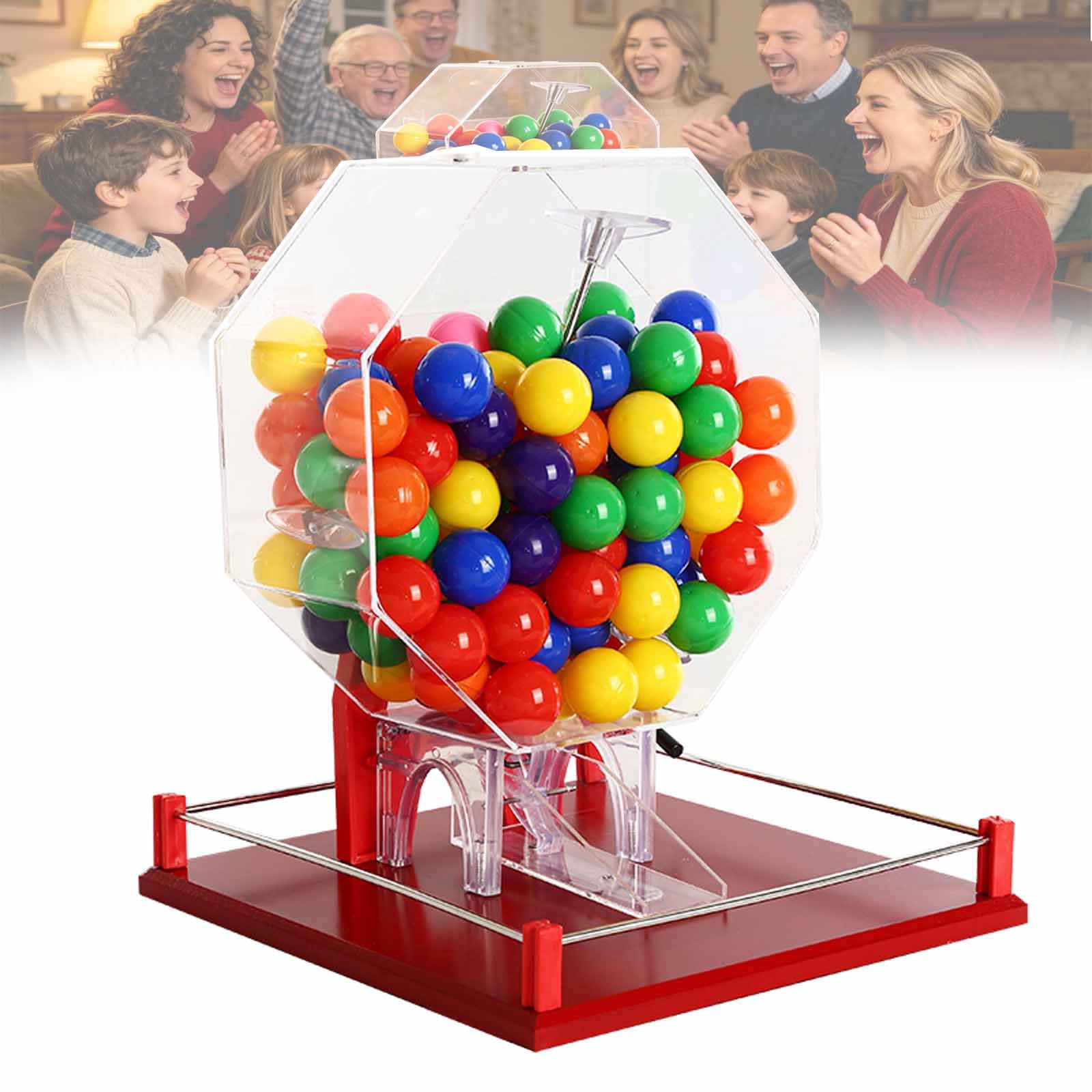 Macchina Per Lotteria Manuale Con 100 Palline Colorate Apribili E Gabbia Trasparente Visibile, Estrazione Casuale, Rilascio Fluido Delle Palline Per Shopping E Supermercati