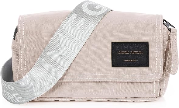 Unisex Mini Crossbody Sling Bag and Waist Fanny Pack Everyday Travel Purse, Mushroom Pink