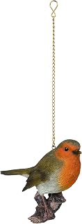 Vivid Arts - Hanging Robin on Branch Home or Garden Decoration (HGF-014)