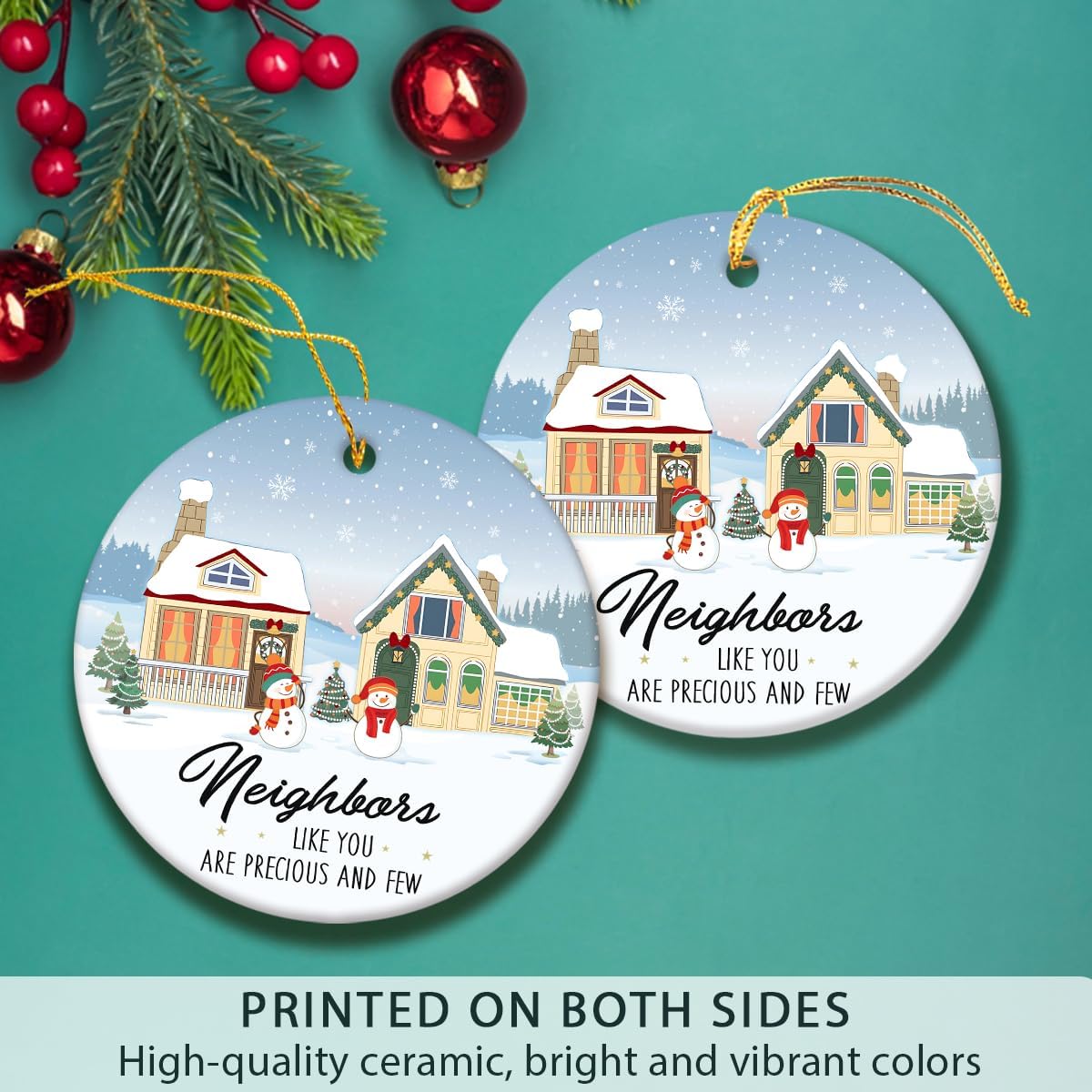 Neighbor Christmas Ornament 2025, Meaningful Thank You Gifts for Good Neighbors Friends, Birthday, Friendship Gifts for Women, Neighbors Like You Ornament for Christmas Decoration - Image 3