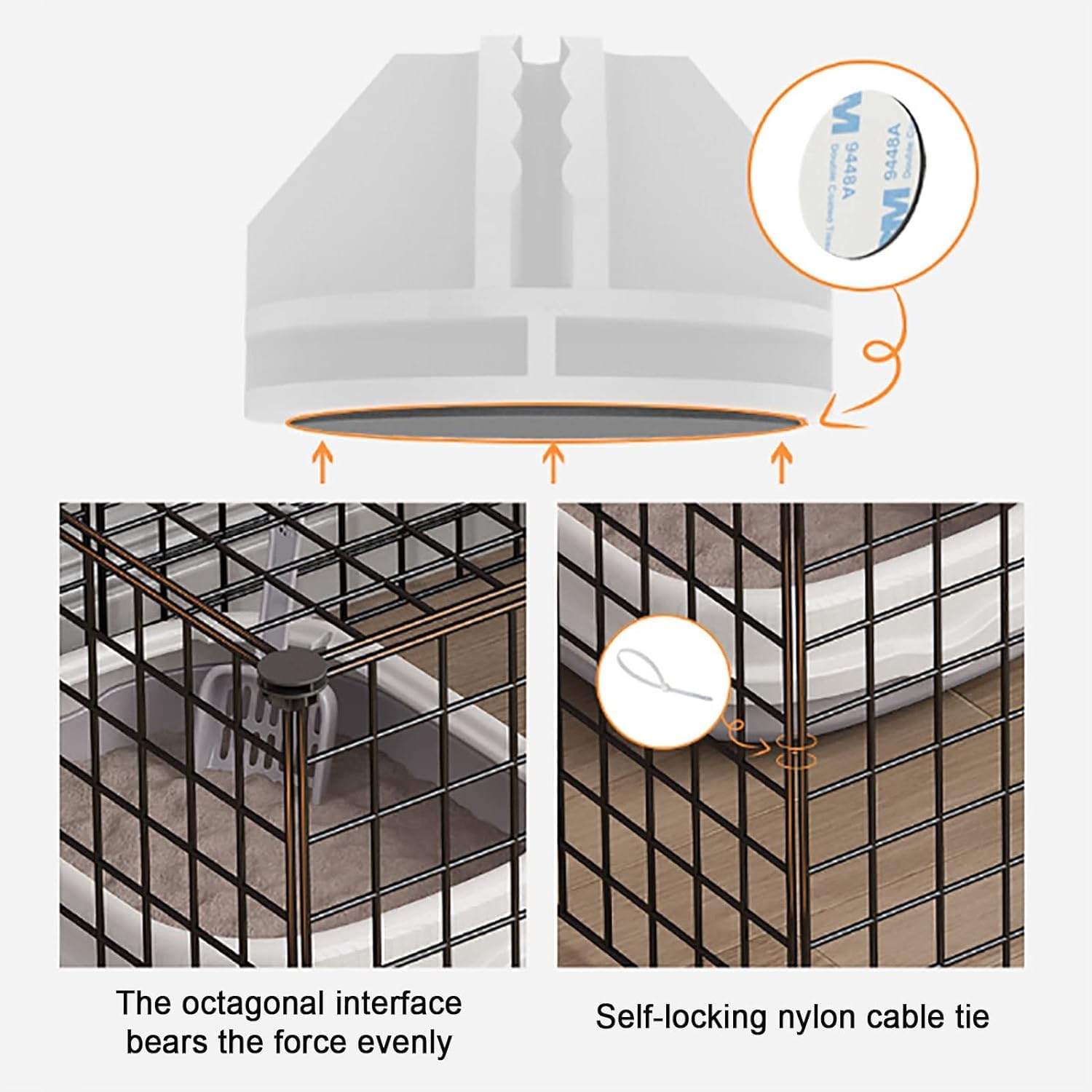 MekUk Cat Houses Cat Cage - Recinto per Gatti Recinto per Gatti da Interno Gabbia per furetti Trasportini per Cani Cucce per Gatti Recinto per Animali Domestici Facile da Pulire (7