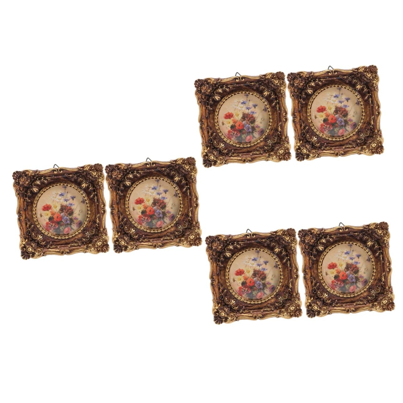 3 Set Da in Resina Cornice Vintage Piccola Per Foto Da Scrivania E Decorazione Per Foto Matrimonio E Speciali 2 Pezzi*3