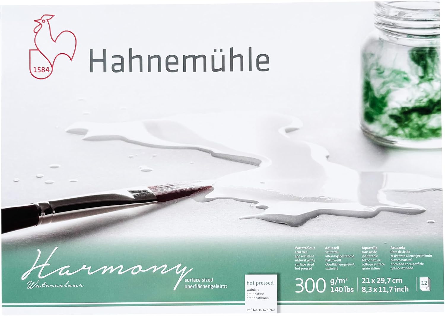 Harmony Watercolour 300gsm Watercolor Block Fine Texture 7x10 12 fls.