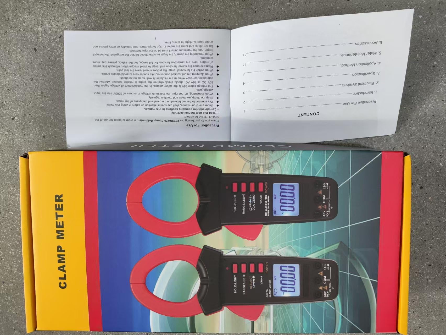 0,01mA-300,0A Leckstromzange Digital Hochgenaue Leckstromzange Hochgenaue Klemmenlecker AC-Leckstrommessung (ETCR6500)
