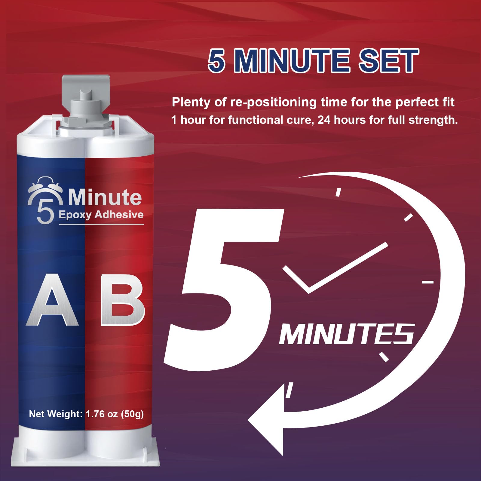 WAN2TLK Colle époxy 30 Minutes 250 Ml, 2 Parties De Colle époxy Transparente à Séchage Lent Pour Réparation De Céramique, Porcelaine, Verre