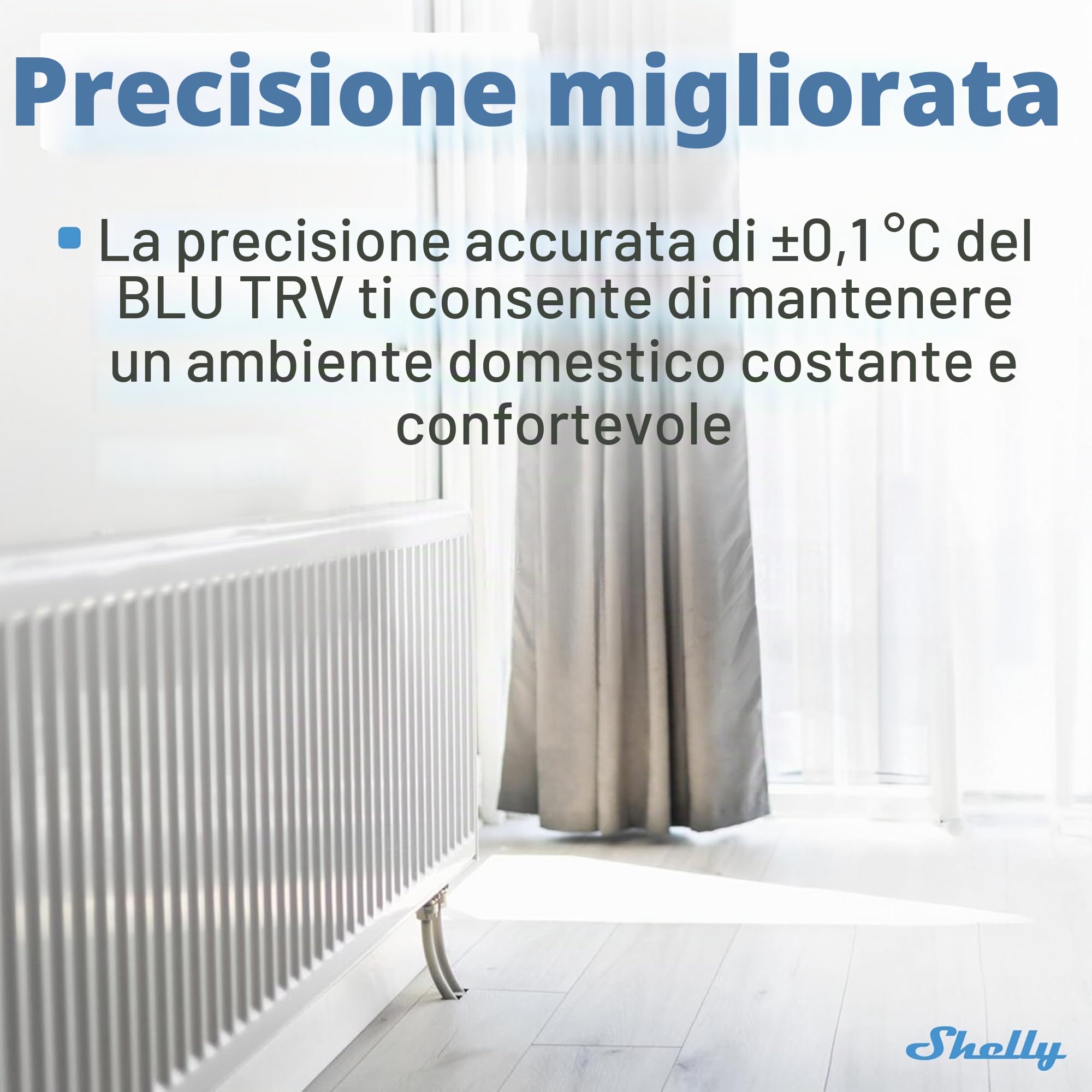 Shelly Blu TRV e Shelly Blu Gateway Gen3 - Termostato Intelligente Bluetooth & ZIgbee per Radiatori, Controllo Preciso della Temperatura, Schermo Ruotabile, Modalità Boost, Batterie di Lunga Durata