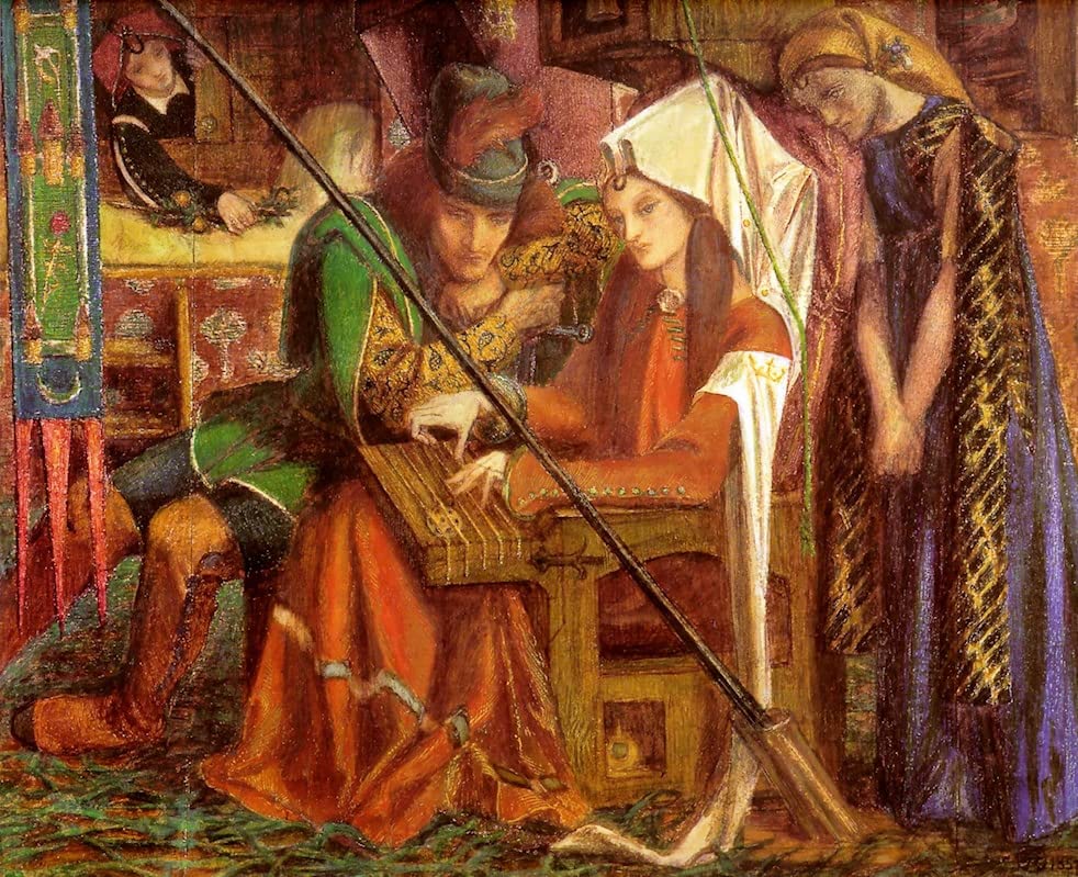 Toile Affiches d'Art Rossetti Peinture Décorative Murale Salon Chambre 60x90cm
