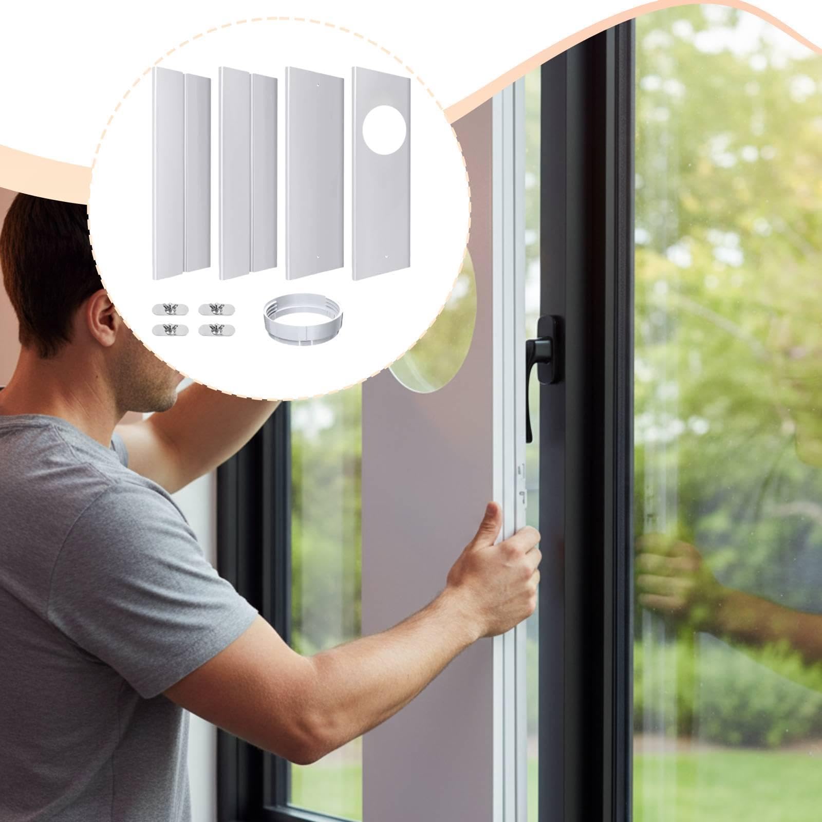 Kit de Ventilación para Ventanas de 4 Piezas Fabricado en PVC, Piezas de Reparación, Kit de Ventilación para Ventanas