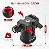 Mini trípode de escritorio REFLEX CAMERA de metal de 9" con cabeza de bola de 360° y tornillo de 1/4"-20 para cámaras DSLR, smartphones, proyectores con placa de liberación rápida y nivel de burbuja, carga de 5 kg 7
