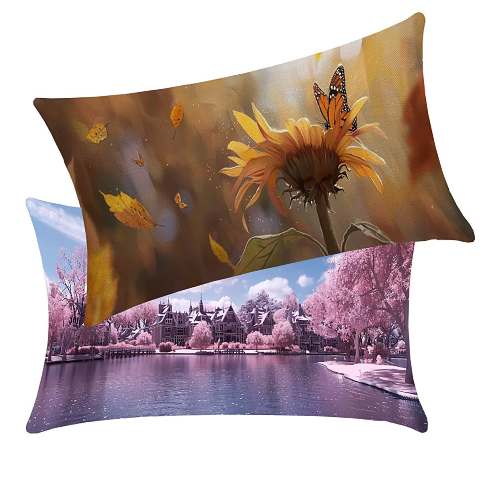 Coussin exterieur impermeable en lin de qualite superieure pour decoration de jardin raffinee