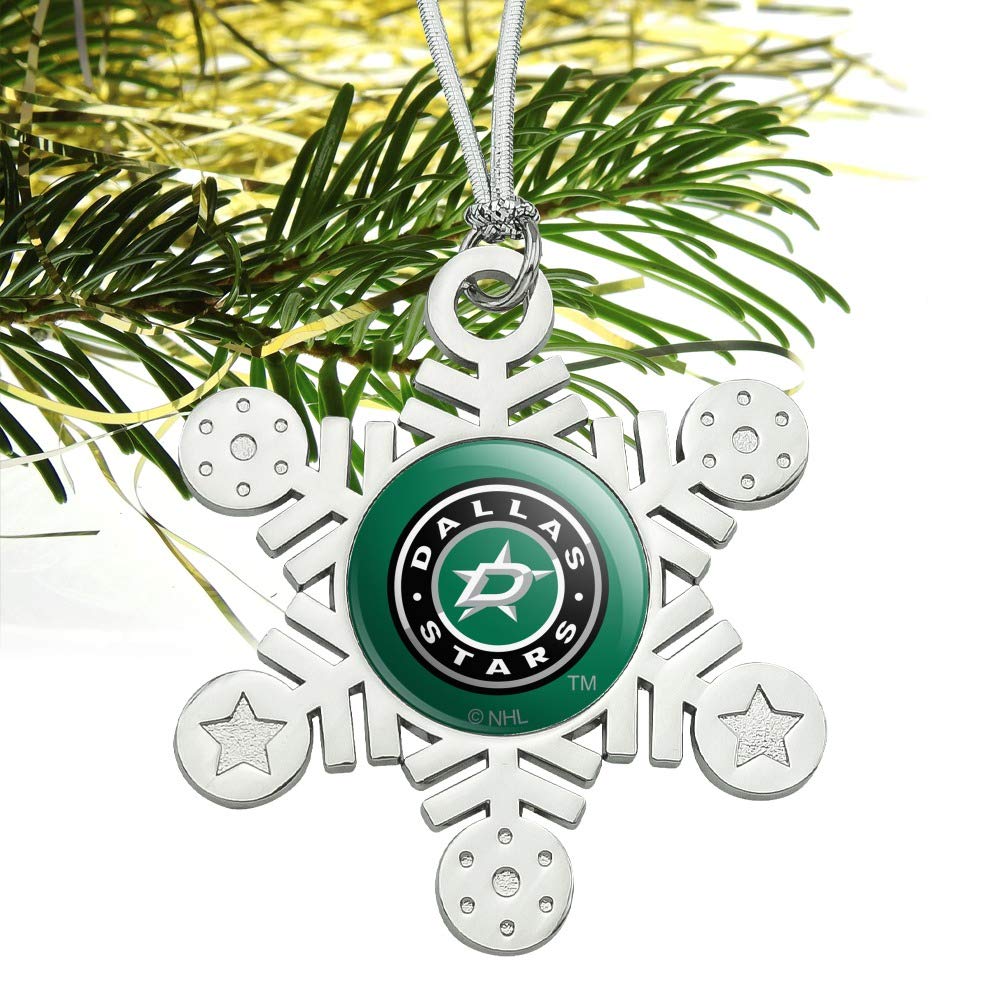 GRAPHICS & MORE NHL Dallas Stars Logo Metal Snowflake Christmas Tree Holiday Ornament