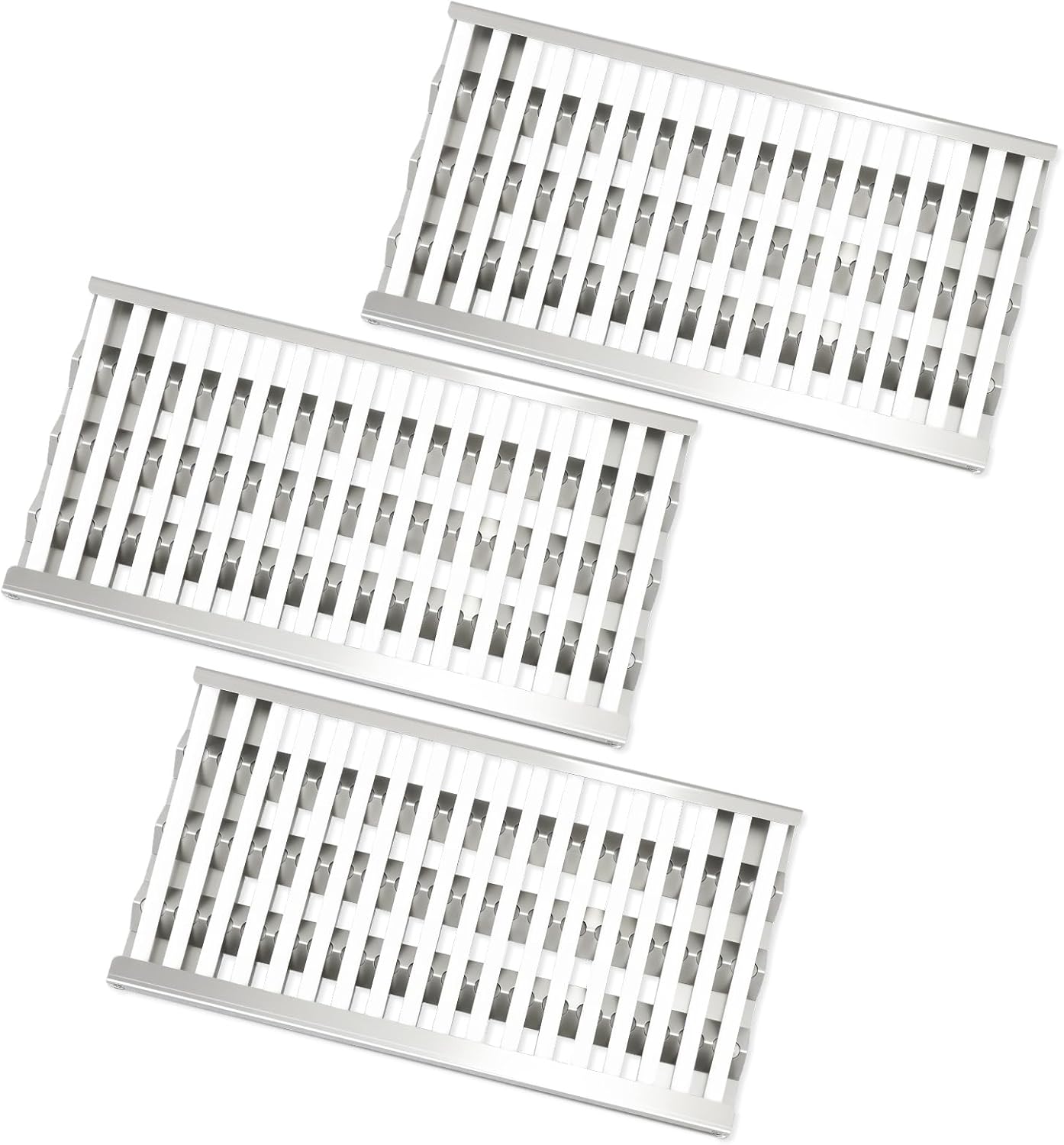 3 Pack 18 5/8" Stainless Steel Grill Heat Plates Shield Flame Tamer Ceramic Rod for DCS Grill Parts Replacement for 27DBQR, BGA27-BQR, 36EBQAR, BGA36-BQARL, BGA48-BQARL, 48DBQAR, DCS48DS-BQRN