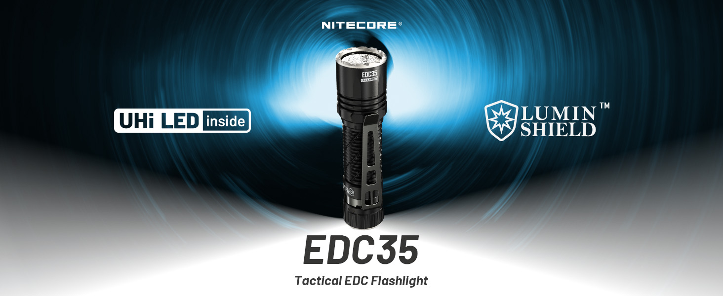 Nitecore EDC35 5000 Lumen EDC Flashlight, USB-C Rechargeable, High