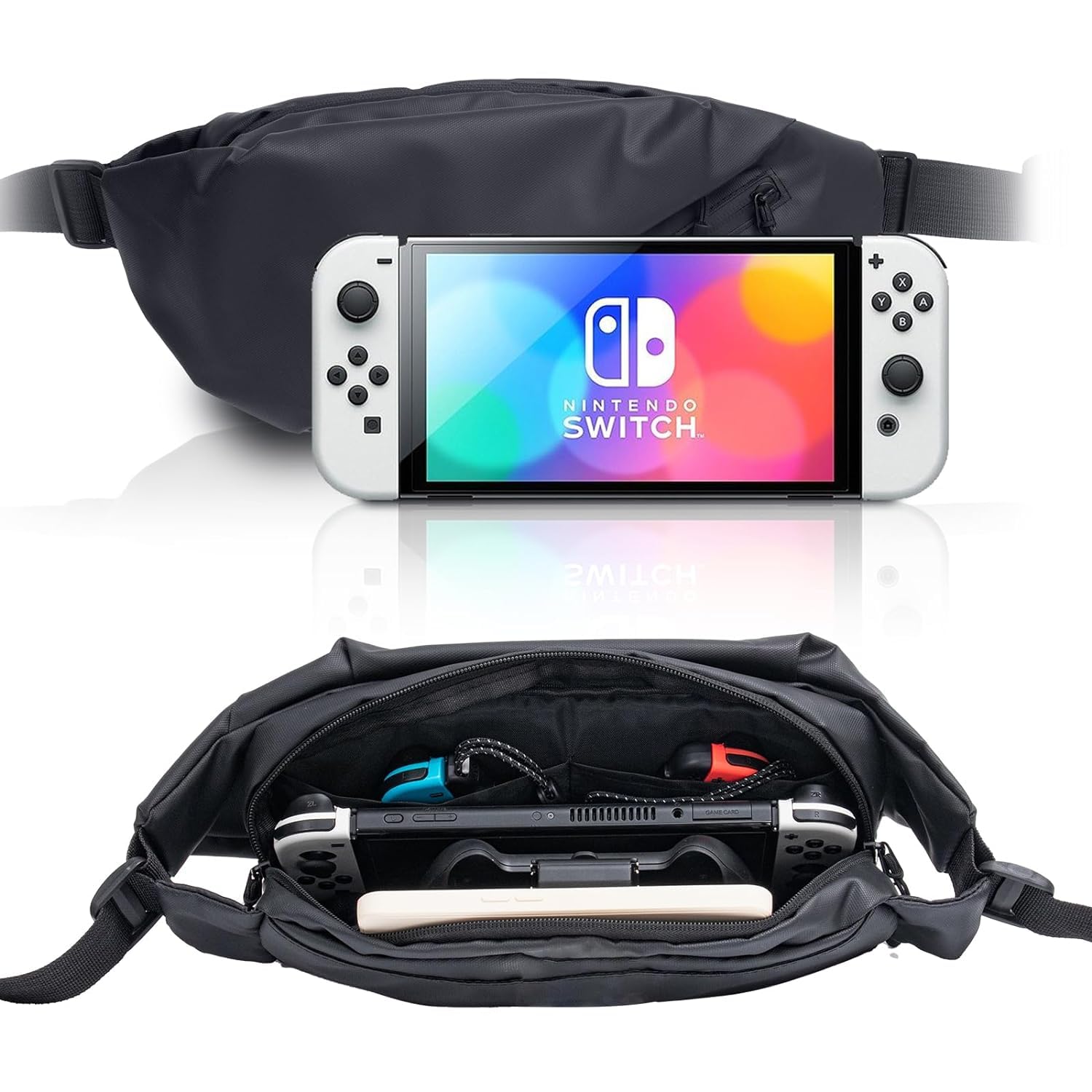 PSS Travel Bag for Switch/Lite/OLED Portable Waterproof Backpack Carrying Shoulder Chest Gaming Crossbody Bag Case Compatible with Nin/tendo Switch Joy-Cons Accessories (Crossbody Bag) (B0D7W3WV6M) Amazon Price History, Amazon Price Tracker