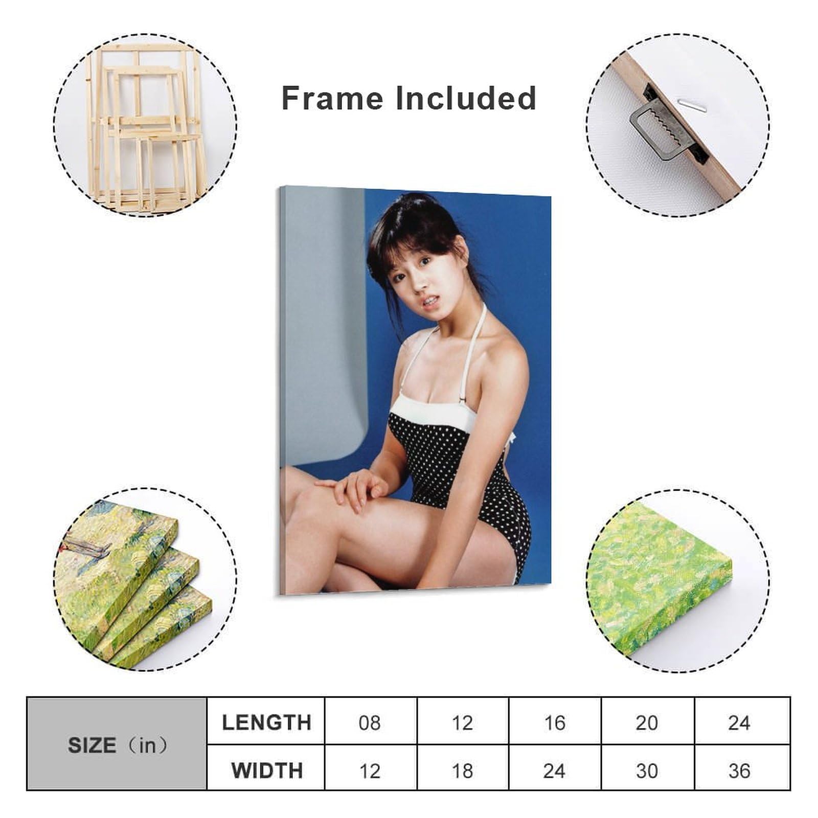 Amazon.co.jp: 中森明菜セクシービキニ写真絵画ポスター 壁飾り