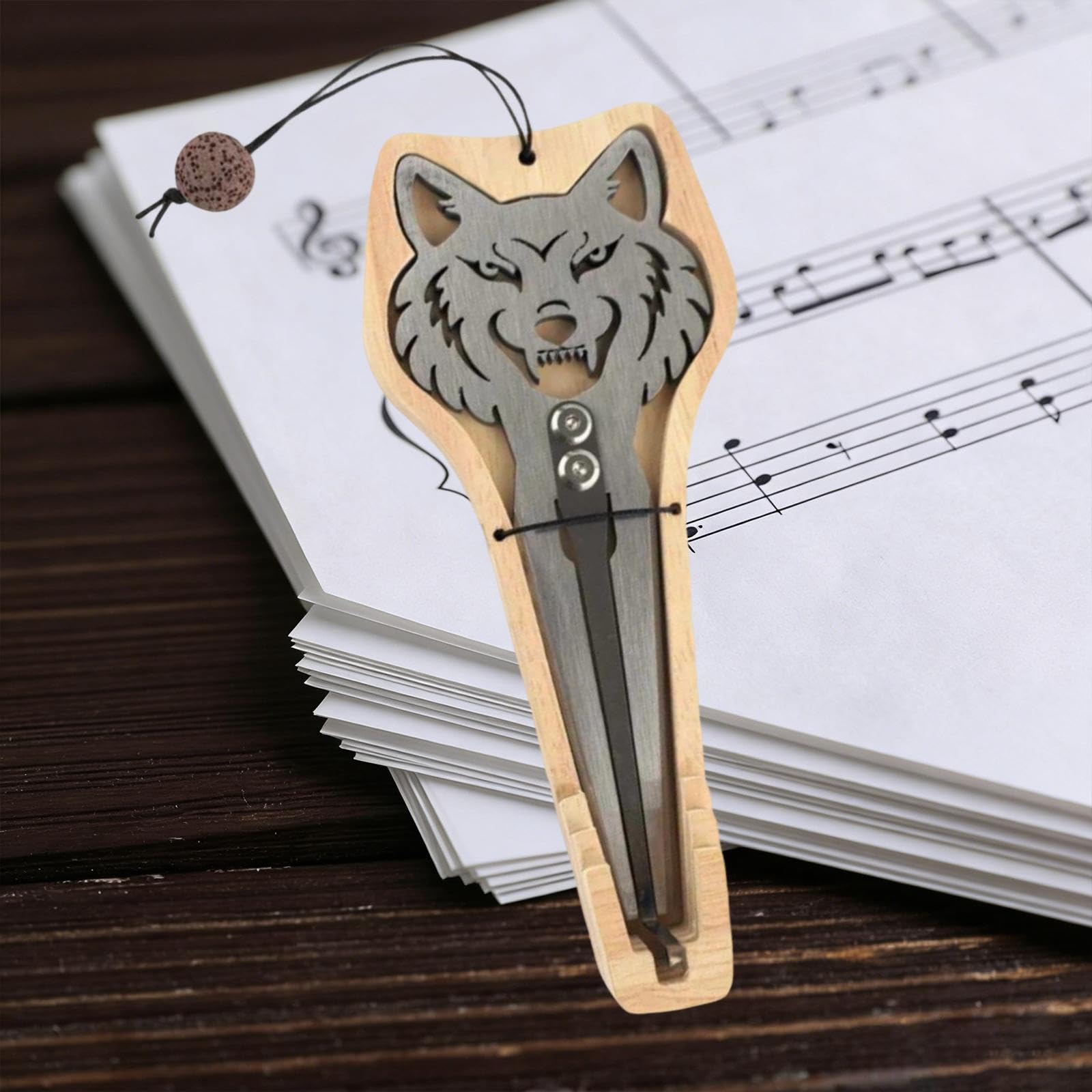 predolo Maultrommel mit Koffer – Hochleistungs-Leichtbau-Instrument aus robustem Edelstahl – Geschenkidee, Wolf